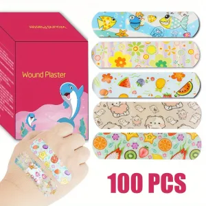 100 Cute Cartoon Waterproof Bandages for All Ages