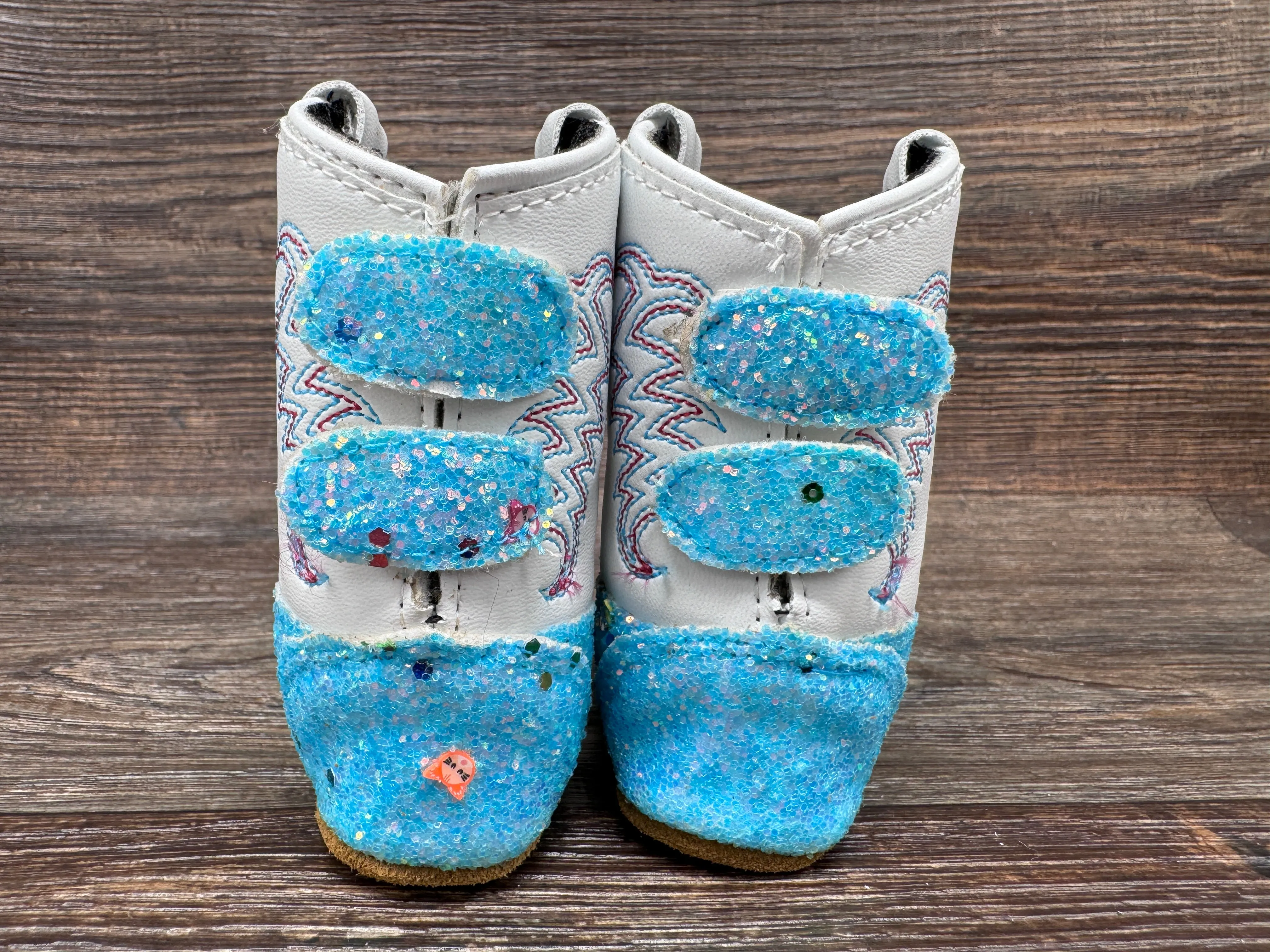 10149 Infant & Toddler Poppet Blue Glitter Bootie by Old West