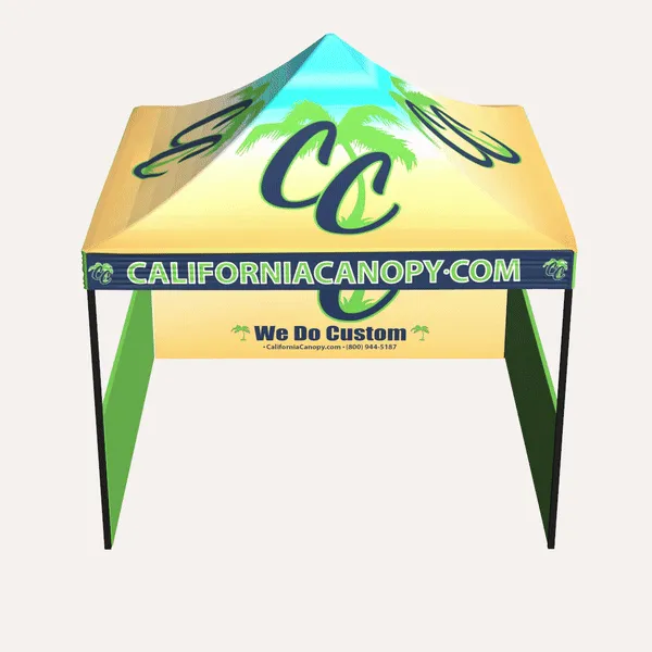 (10'x10') The HEADQUARTER Custom Canopies - Hex (Black Powder Coated) Aluminum