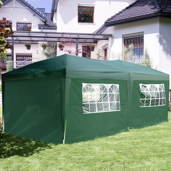 3 X 6 m Garden Pop Up Gazebo Party Tent Canopy - Green