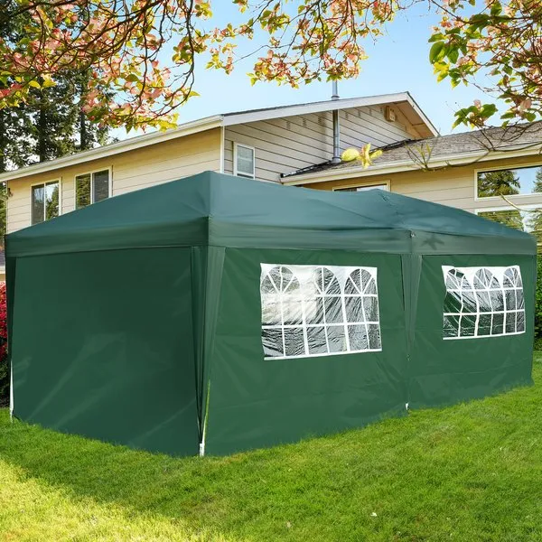 3 X 6 m Garden Pop Up Gazebo Party Tent Canopy - Green