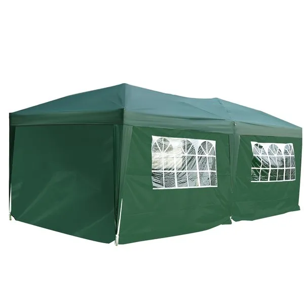 3 X 6 m Garden Pop Up Gazebo Party Tent Canopy - Green