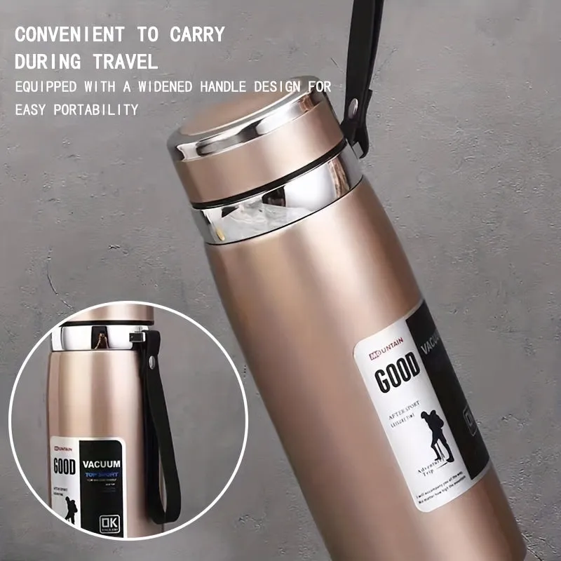 33.81oz 316 Stainless Steel Portable Insulated Cup, Large Capacity Tea Cup Water Bottle For Outdoor Camping Travel