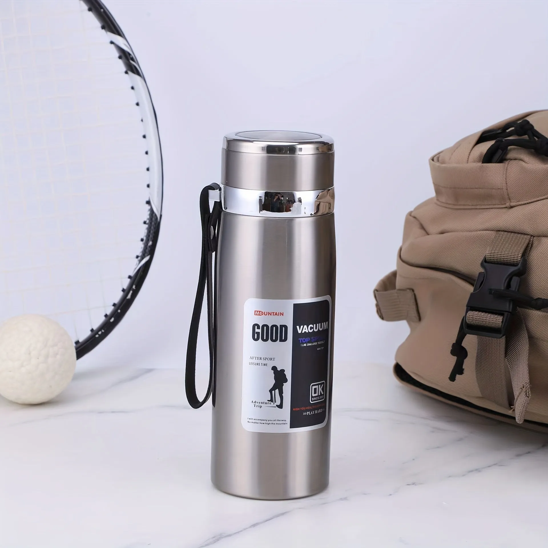 33.81oz 316 Stainless Steel Portable Insulated Cup, Large Capacity Tea Cup Water Bottle For Outdoor Camping Travel