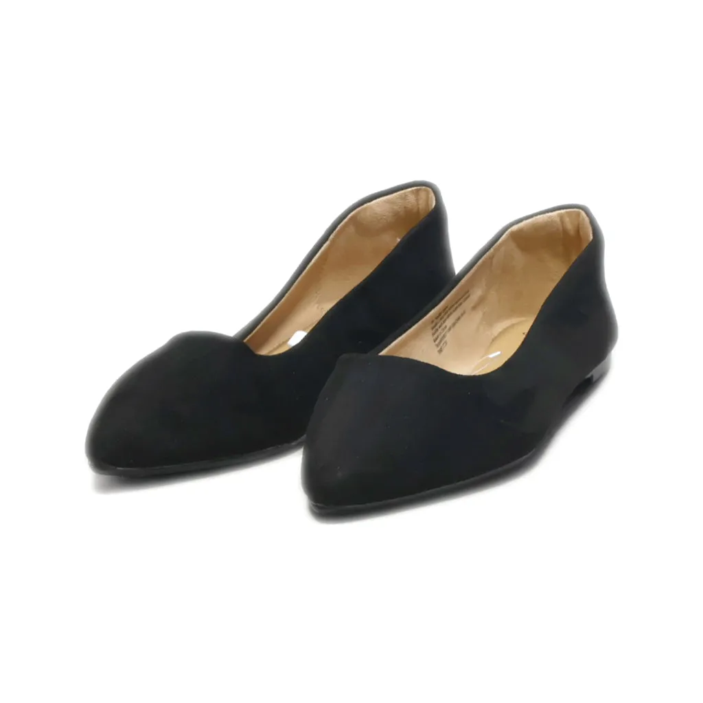 A New Day Ballerinas Suede Black Colour For Women