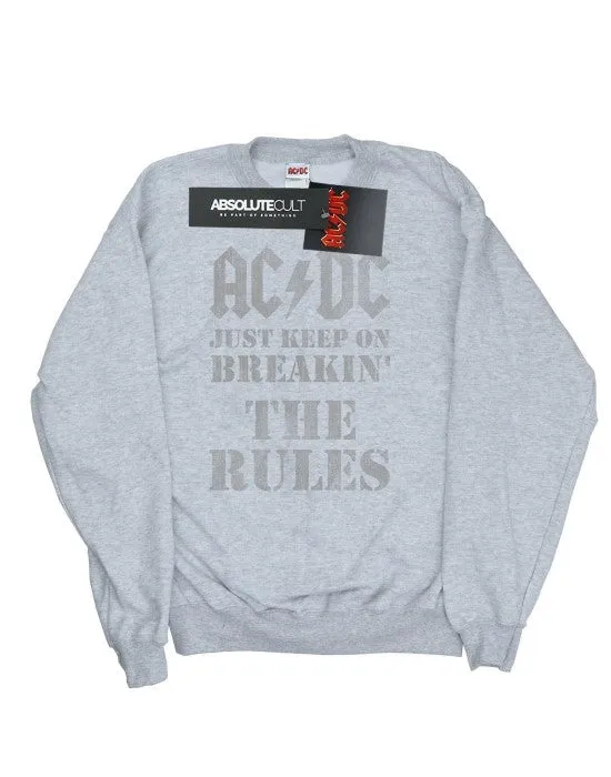 AC/DC Mens Just Keep On Breaking The Rules Cotton Sweatshirt