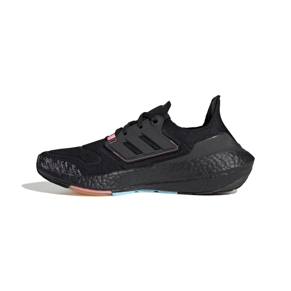 ADIDAS GX5927 ULTRABOOST 22 WMN'S (Medium) Black/Black/Pink Primeknit Running Shoes