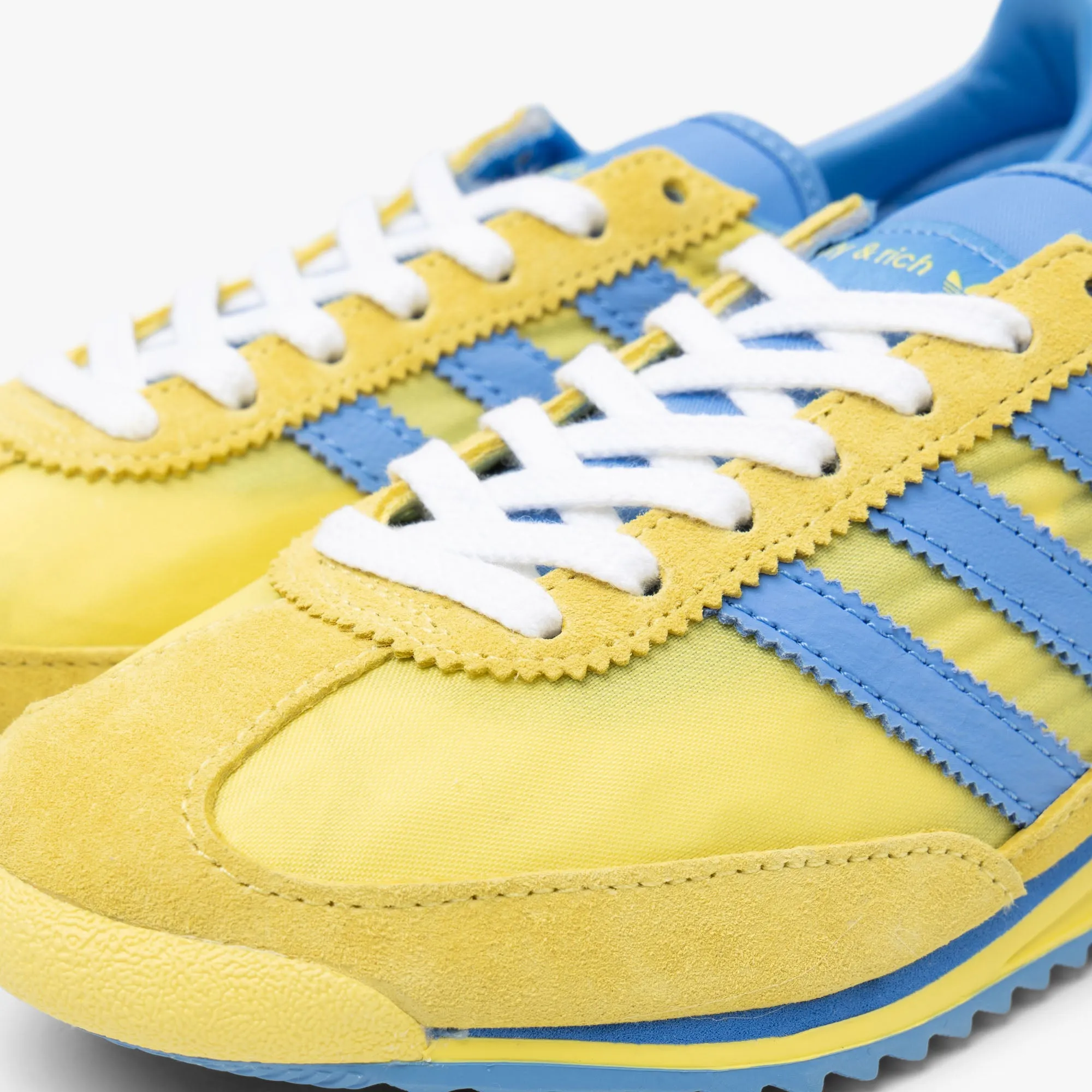 adidas Women's Originals x Sporty & Rich SL72 Light Yellow / Real Blue