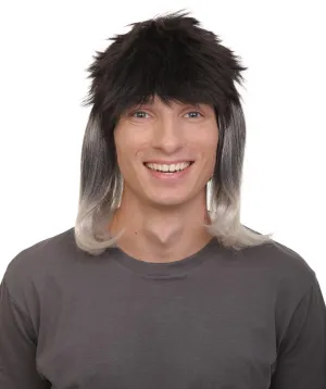 Adult Men’s Anime-themed Spiky Ombre Wig with Bangs I Non-flammable Synthetic Fiber Wig