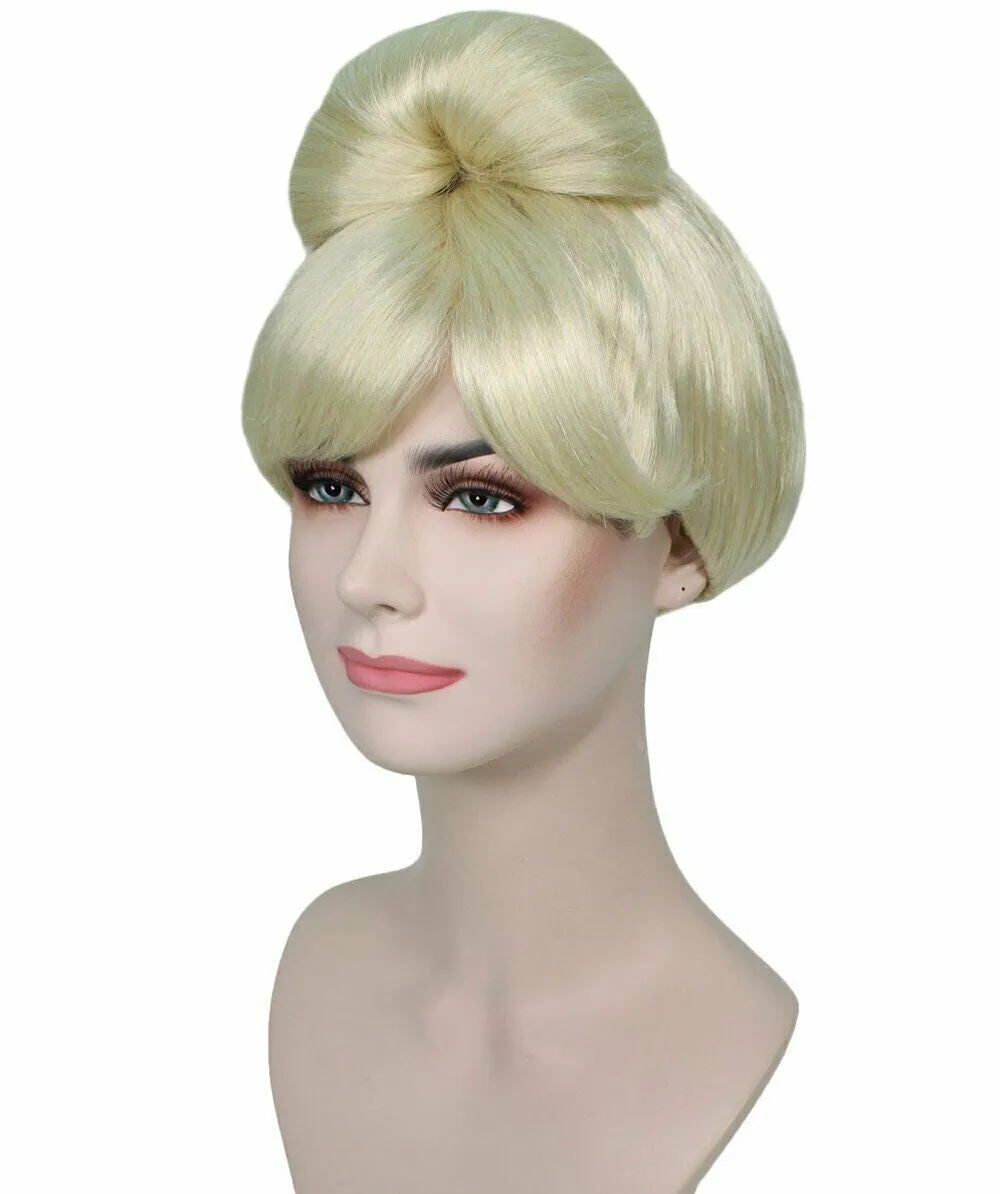 Adult Women’s Fancy Blonde Bun Wig | Perfect for Halloween and Cosplay | Flame-retardant Synthetic Fiber