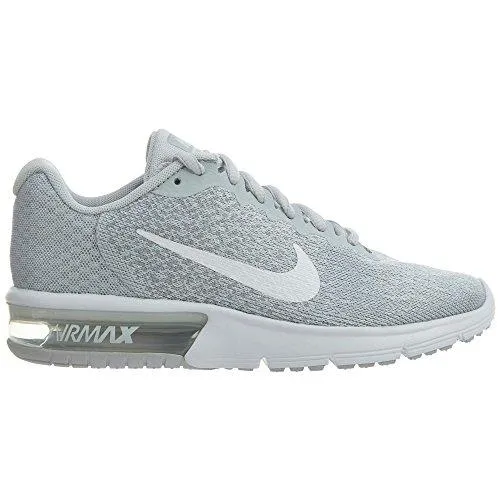 Air Max Sequent 2 Pure Platinum/White/Wolf Grey Running Shoes Size 8