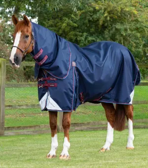 Akoni 0g Turnout Rug with Classic Neck Cover Navy