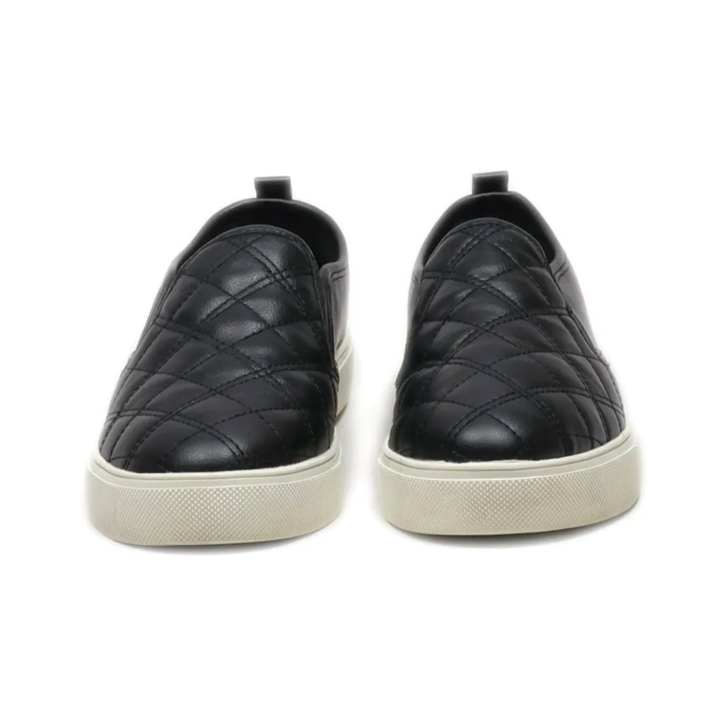 Aldo Slip Ons Pu Leather Black Colour For Women