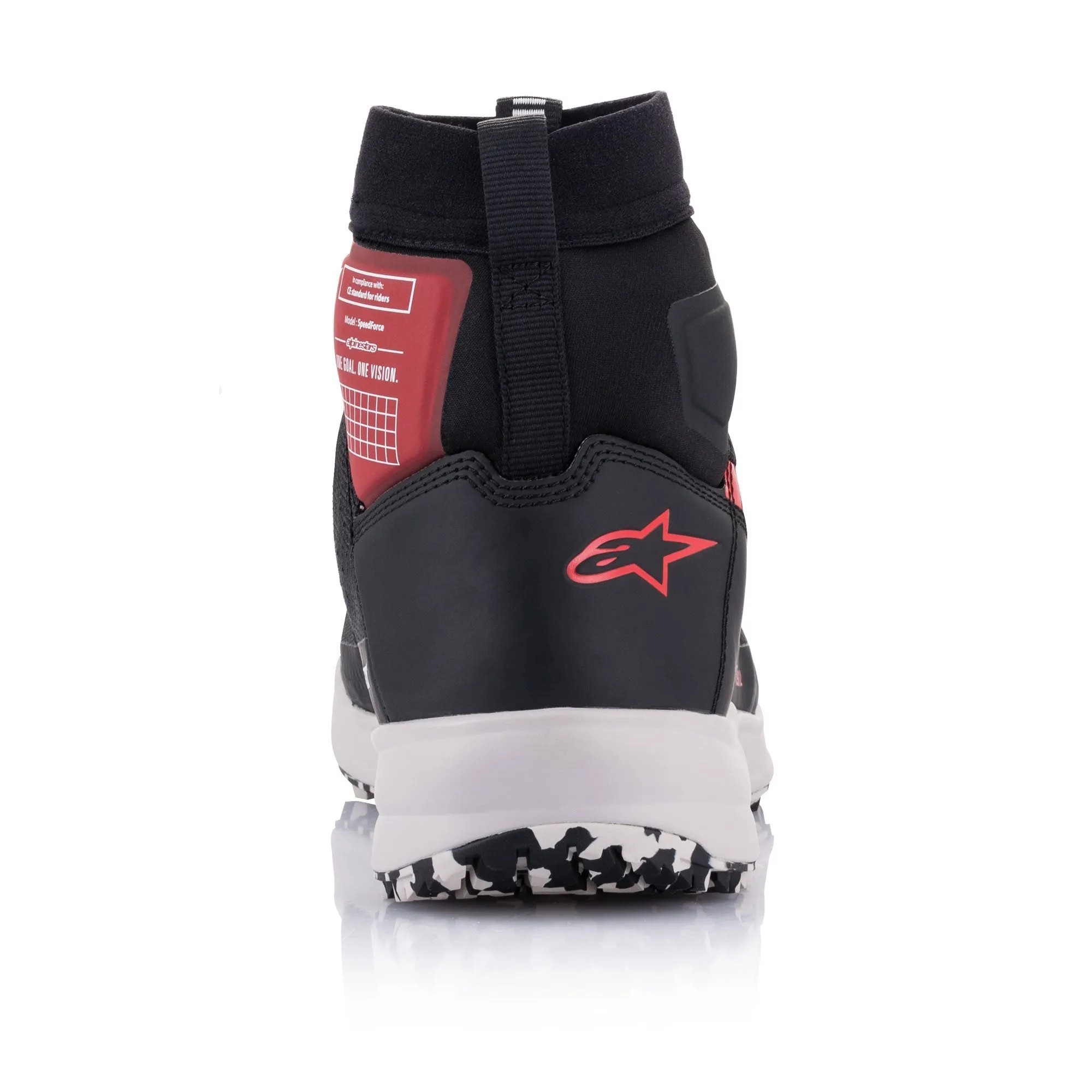 Alpinestars Speedforce Motorcycle Boots Black White Red