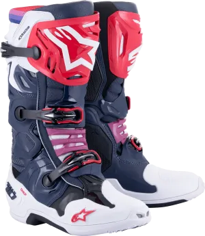 Alpinestars Tech 10 Supervented Boots - Night Navy/White/Rainbow