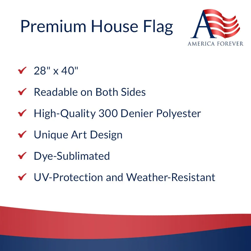 American Truck Double Sided House Flag