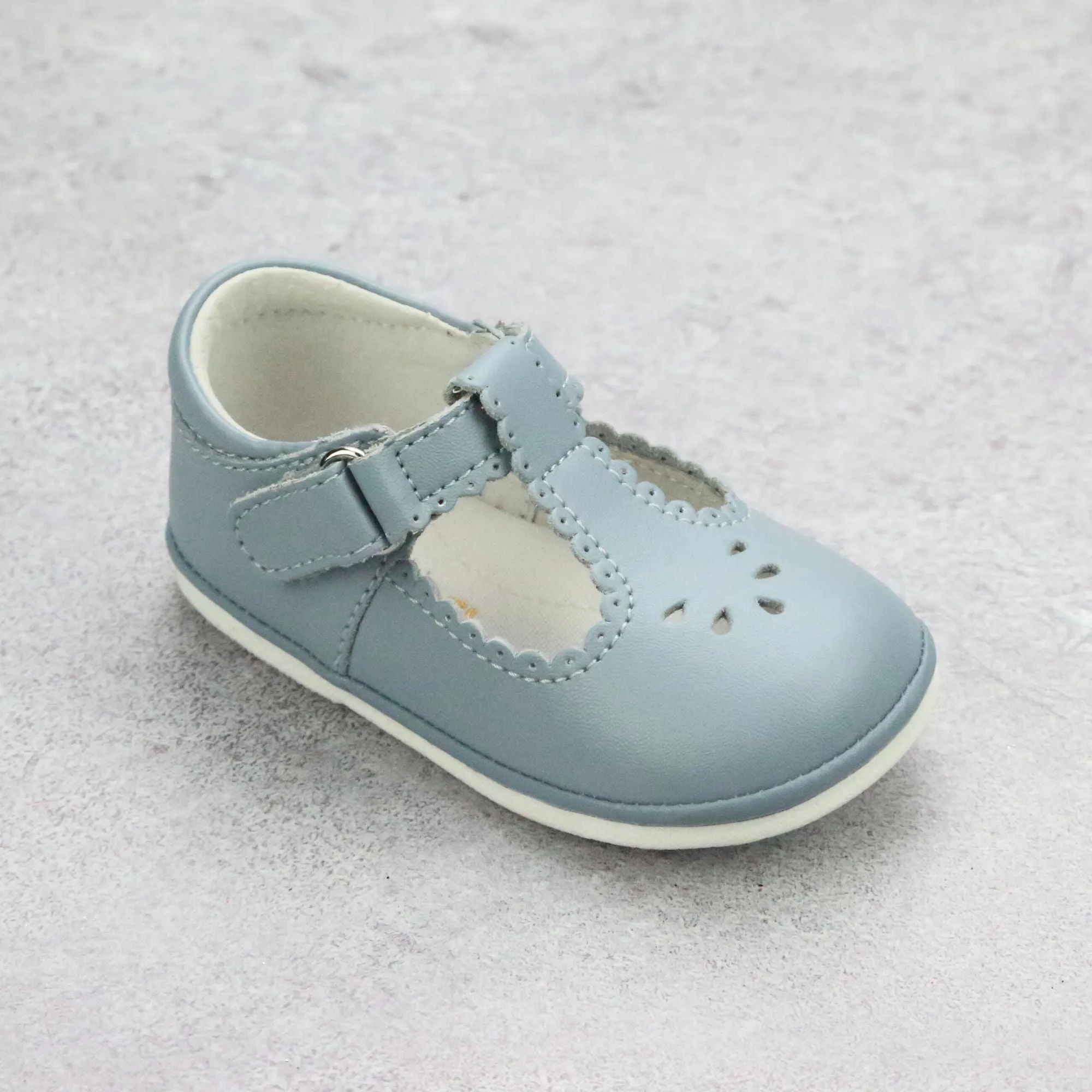 Angel Baby Girls Scalloped T-Strap Mary Janes