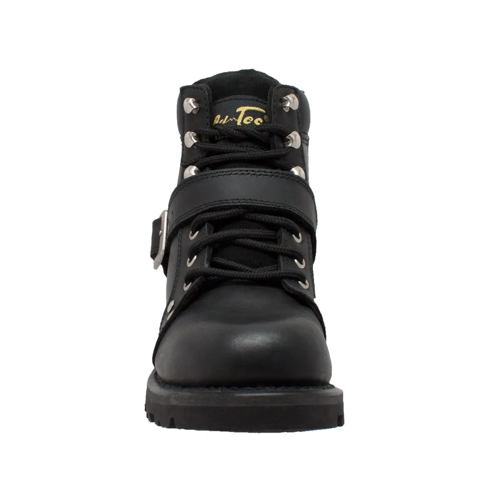 Ankle Boot - Women's YKK Zipper Black Biker Boot