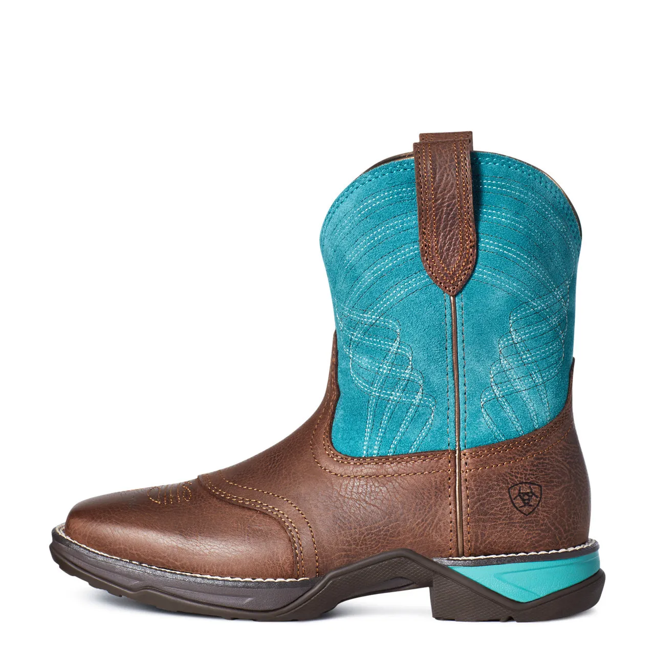 Ariat Ladies Anthem Shortie Dark Cottage & Turquoise Boots 10035776