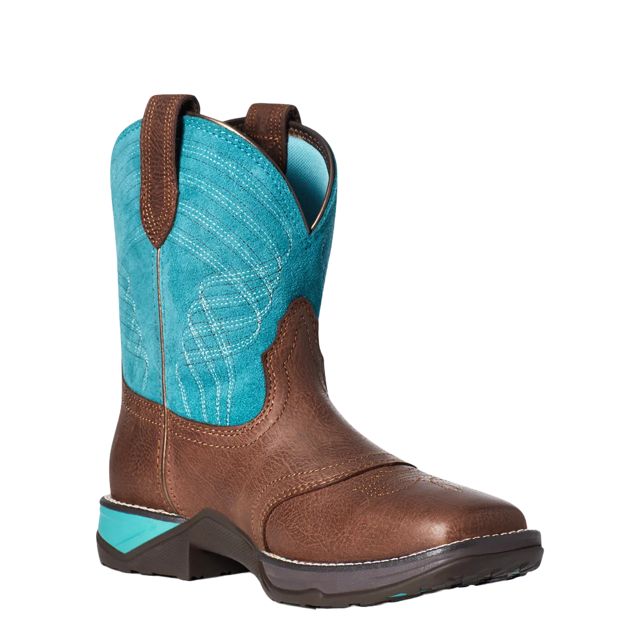 Ariat Ladies Anthem Shortie Dark Cottage & Turquoise Boots 10035776