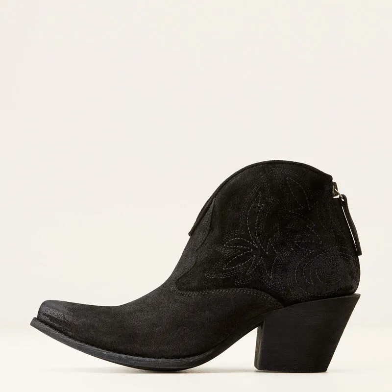 Ariat Women's Distressed Black Suede Layla Bootie