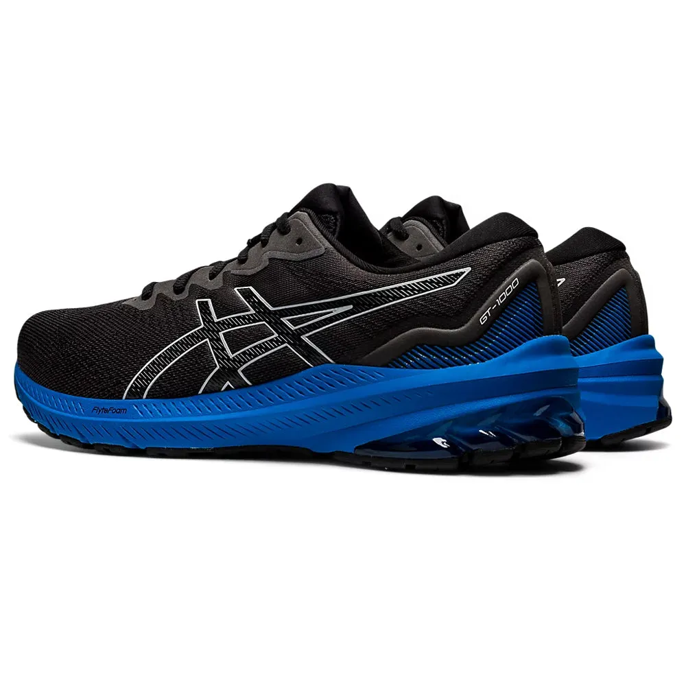 ASICS GT-1000 11 (M) - BLACK/ELECTRIC BLUE RUNNING SHOES