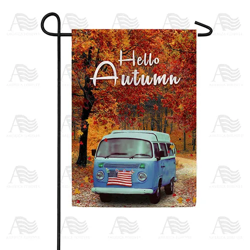 Autumn Drive Double Sided Garden Flag