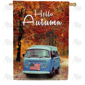 Autumn Drive Double Sided House Flag