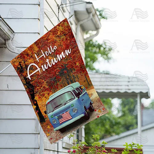 Autumn Drive Double Sided House Flag