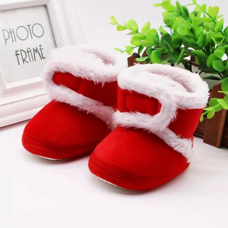 Autumn Winter Warm New born Boots 1 Year baby Girls Boys Shoes Toddler Soft Sole Fur Snow Boots 0-18M