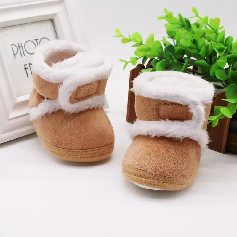 Autumn Winter Warm New born Boots 1 Year baby Girls Boys Shoes Toddler Soft Sole Fur Snow Boots 0-18M