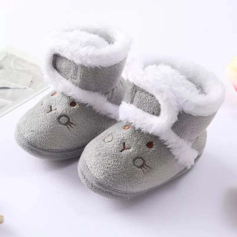 Autumn Winter Warm New born Boots 1 Year baby Girls Boys Shoes Toddler Soft Sole Fur Snow Boots 0-18M