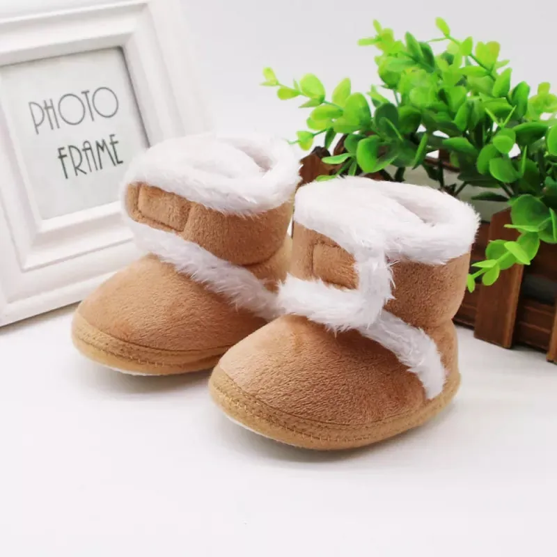 Autumn Winter Warm New born Boots 1 Year baby Girls Boys Shoes Toddler Soft Sole Fur Snow Boots 0-18M