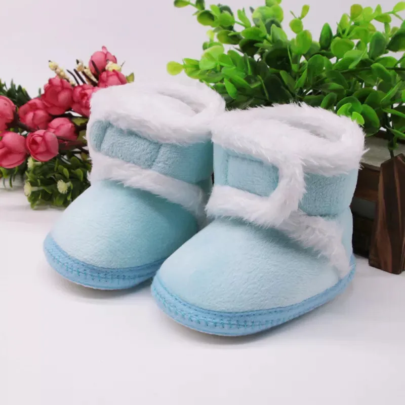 Autumn Winter Warm New born Boots 1 Year baby Girls Boys Shoes Toddler Soft Sole Fur Snow Boots 0-18M