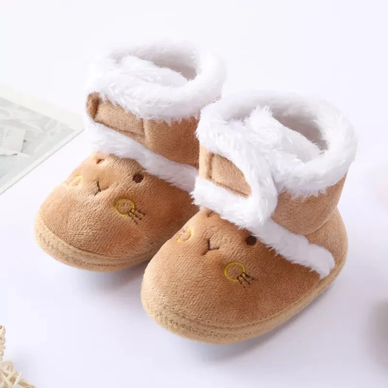 Autumn Winter Warm New born Boots 1 Year baby Girls Boys Shoes Toddler Soft Sole Fur Snow Boots 0-18M