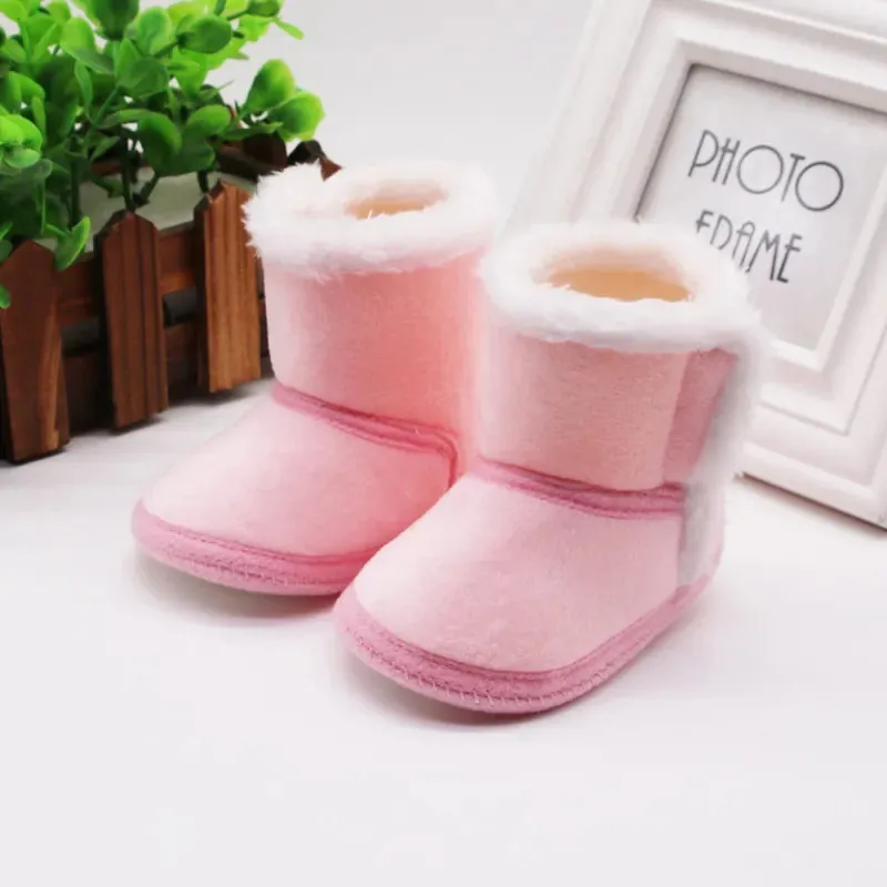 Autumn Winter Warm New born Boots 1 Year baby Girls Boys Shoes Toddler Soft Sole Fur Snow Boots 0-18M