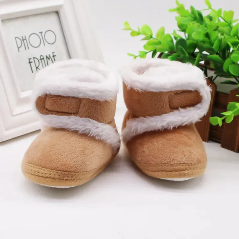 Autumn Winter Warm New born Boots 1 Year baby Girls Boys Shoes Toddler Soft Sole Fur Snow Boots 0-18M