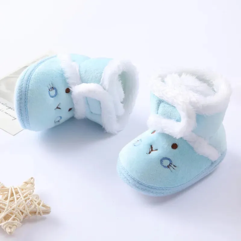 Autumn Winter Warm New born Boots 1 Year baby Girls Boys Shoes Toddler Soft Sole Fur Snow Boots 0-18M