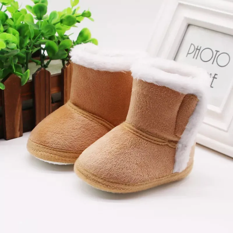 Autumn Winter Warm New born Boots 1 Year baby Girls Boys Shoes Toddler Soft Sole Fur Snow Boots 0-18M