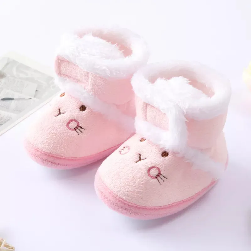 Autumn Winter Warm New born Boots 1 Year baby Girls Boys Shoes Toddler Soft Sole Fur Snow Boots 0-18M