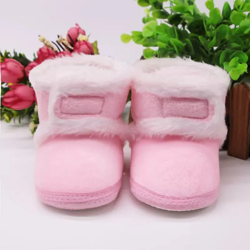 Autumn Winter Warm New born Boots 1 Year baby Girls Boys Shoes Toddler Soft Sole Fur Snow Boots 0-18M