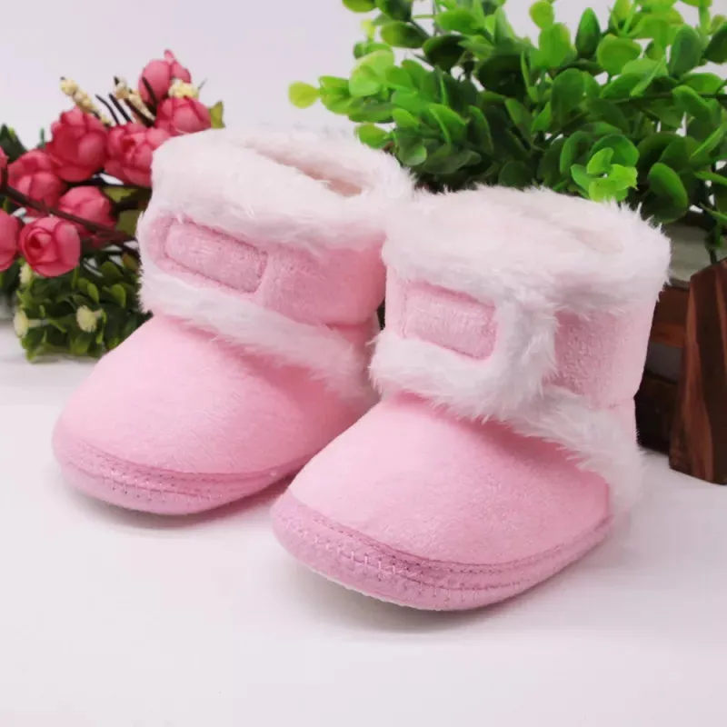 Autumn Winter Warm New born Boots 1 Year baby Girls Boys Shoes Toddler Soft Sole Fur Snow Boots 0-18M