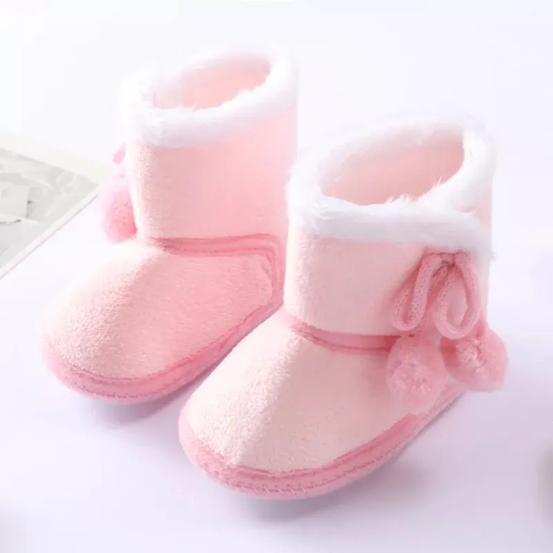 Autumn Winter Warm New born Boots 1 Year baby Girls Boys Shoes Toddler Soft Sole Fur Snow Boots 0-18M