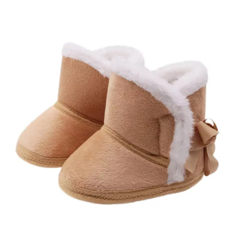 Autumn Winter Warm New born Boots 1 Year baby Girls Boys Shoes Toddler Soft Sole Fur Snow Boots 0-18M