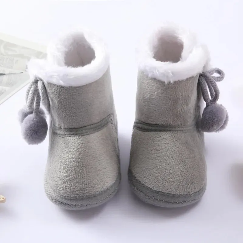 Autumn Winter Warm New born Boots 1 Year baby Girls Boys Shoes Toddler Soft Sole Fur Snow Boots 0-18M