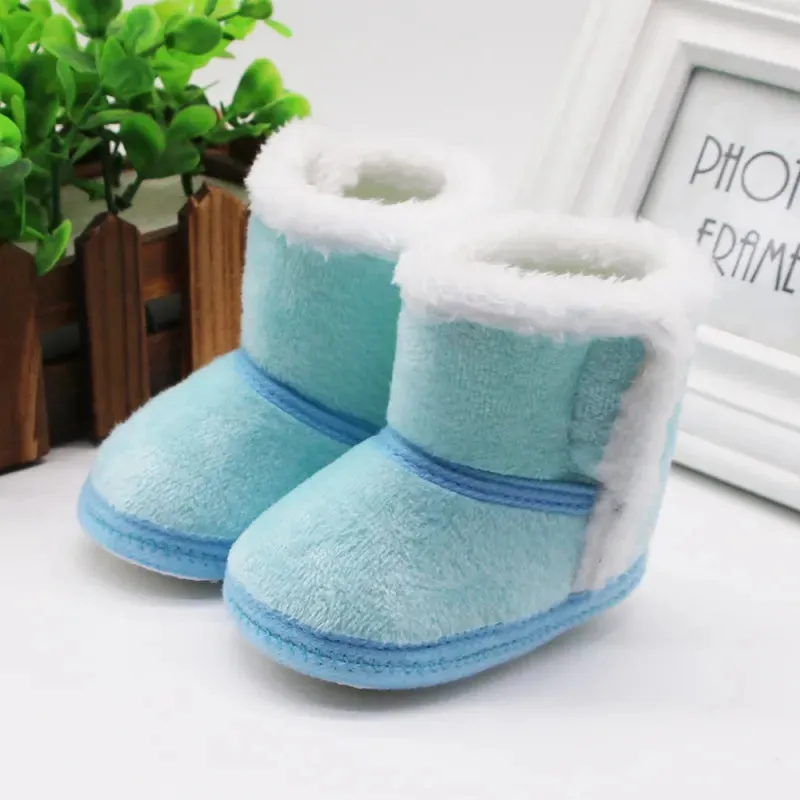 Autumn Winter Warm New born Boots 1 Year baby Girls Boys Shoes Toddler Soft Sole Fur Snow Boots 0-18M