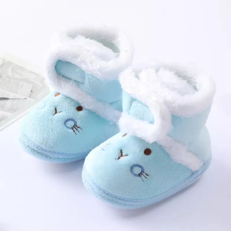 Autumn Winter Warm New born Boots 1 Year baby Girls Boys Shoes Toddler Soft Sole Fur Snow Boots 0-18M