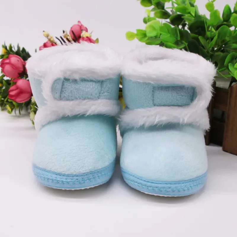 Autumn Winter Warm New born Boots 1 Year baby Girls Boys Shoes Toddler Soft Sole Fur Snow Boots 0-18M