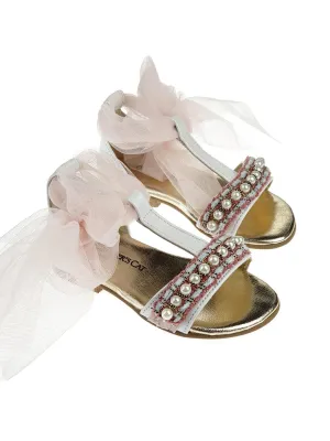 Baptismal Baby sandal for girl - ROXANNE White