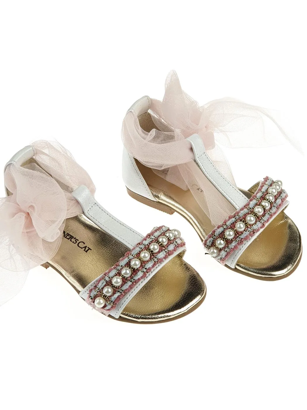 Baptismal Baby sandal for girl - ROXANNE White